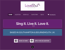 Tablet Screenshot of lovesoulchoir.com